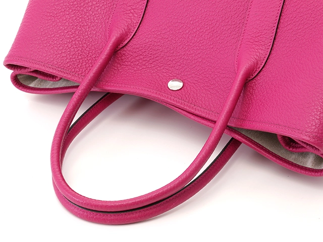 HERES  エルメス トードバッグ ガーデンパーティPM ローズパープル ヴァッシュカントリー シルバー金具 C刻印 2146000418976【430】