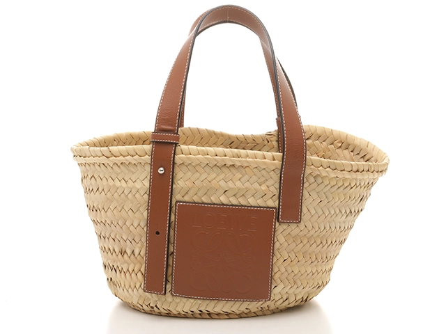 LOEWE エレファント スモール ラフィア バスケットバッグ エレファント バスケットバッグ（ラフィア&カーフ） ベージュ