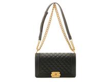 CHANEL　シャネル　ボーイシャネル25 チェーンショルダー　ブラック　GP　キャビア　A67086【431】2146000420030