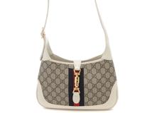 GUCCI　グッチ　ジャッキー1961 ミディアムワンショルダーバッグ 　ベージュ/ホワイト　636706　2146000420047　【437】
