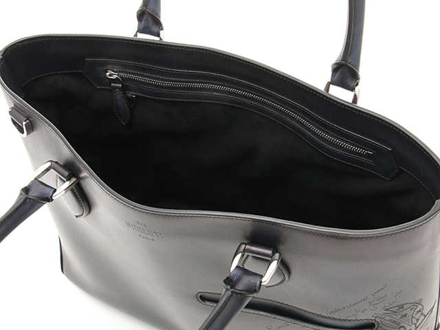 Berluti ベルルッティ トゥジュール トートバッグ スクリット ネイビー