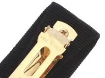 Salvatore Ferragamo　フェラガモ　ヴァラ　バレッタ　ブラック　ファブリック/GP　2146000421068【432】
