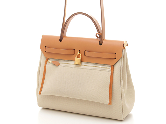 #axb エルメス HERMES トートバッグ エールバッグ GM トワルアッシュ 2WAY ショルダー 替えバッグ カデナ 鍵付き レディース [772162] エルメス エールバッグ 39 ノワール トワルアッシュ シルバー金具 B