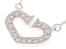 CARTIER カルティエ Cハートネックレス K18ホワイトゴールド ダイヤモンド B7008300 約5.3g 2146000423307 【432】