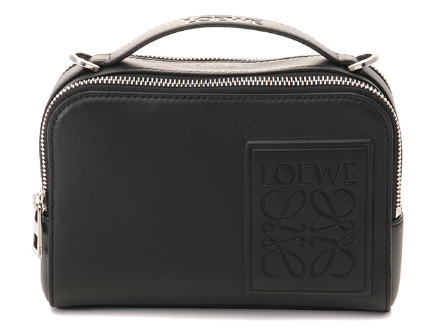 LOEWE直営店 ソフトカーフスキン クロスボディバッグ Black キュービィ クロスボディバッグ スモール（サプルスムースカーフ