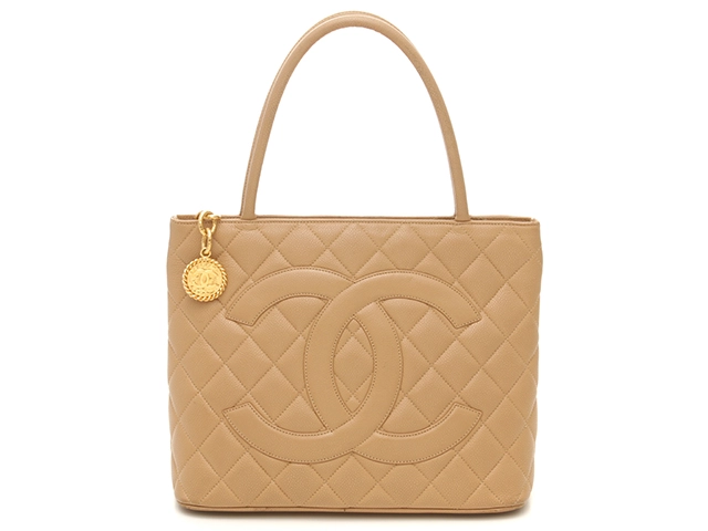 美品／CHANEL／復刻トート／ベージュ CHANEL シャネル ワイルドステッチ トートバッグ ベージュ/GP