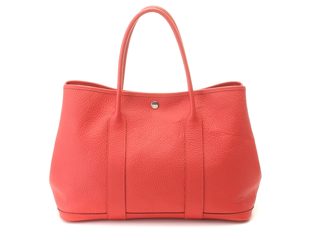 HERMES エルメス ガーデンパーティPM ルージュトマト/SV トートバッグ ヴァッシュ・カントリー【431】