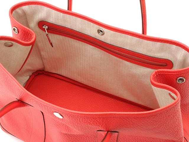HERMES エルメス ガーデンパーティPM ルージュトマト/SV トートバッグ ヴァッシュ・カントリー【431】