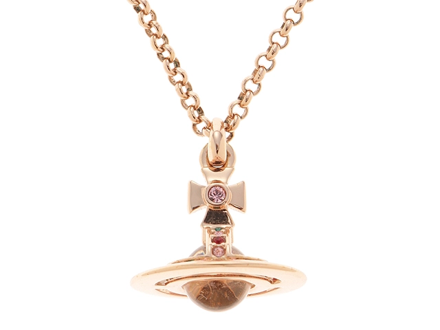 Vivienne Westwood オーブ ネックレス ピンクゴールド ストーン Vivienne Westwood ヴィヴィアンウエストウッド オーブ