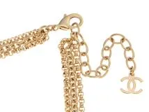 CHANEL シャネル CCマーク チョーカー 三連 ネックレス メタル