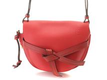 LOEWE　ロエベ　ゲートバッグ　スモール　レッド　カーフ【433】2146000425974