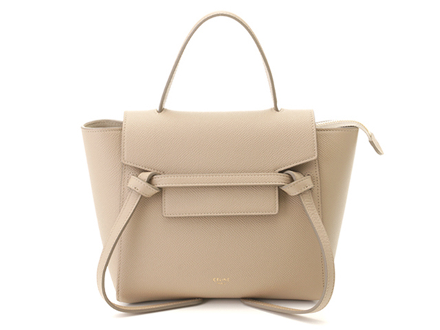 セリーヌ ベルトバッグナノ 189003ZVA.10DC カーフスキン グレー