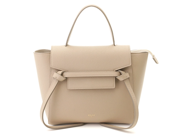 CELINE セリーヌ ベルトバッグ ナノ 189003ZVA.18LT ライトトープ グレ