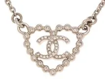 CHANEL シャネル ハートモチーフ ココマークネックレス メタル(SS