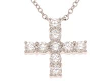 HARRY WINSTON ハリー･ウィンストン ネックレス ミニクロス・ペンダント PEDPREMCRMC プラチナ950 ダイヤモンド計約0.41カラット【472】SJ