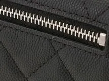 CHANEL　シャネル　CCフィリグリー　コンパクトウォレット　ブラック/ホワイト/SV キャビア　【471】IK