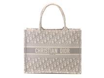 Dior 　ディオール　 オブリーク 　ブックトート　　ミディアム　 　グレー　　キャンバス 　　M1296ZRIW_M82　　【436】　　2146000426902