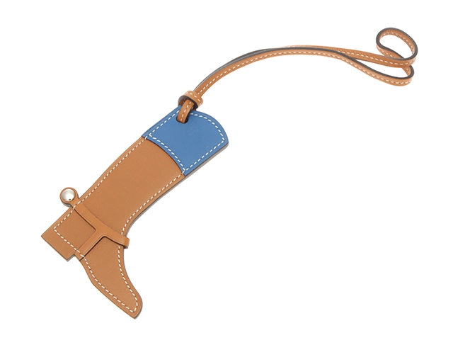 HERMES エルメス チャーム パドックブーツ バッグチャーム ナチュラル