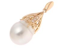 JEWELRY　ジュエリー　トップ　K18 ゴールド　パール/ダイヤモンド　約4.6g　2146000427824【471】