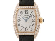 FRANCK　MULLER　フランクミュラー　トノーカーベックス ・プティ・ダイヤベゼル　2500QZD　ピンクゴールド/アリゲーターレザー　クォーツ　レデイーズ　腕時計　C