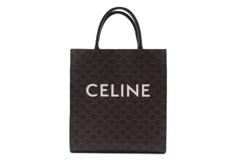 CELINE セリーヌ トリオンフ バーティカルカバ ミディアム トートバッグ 2way 194432CIM.38NO ブラック/ブラウン 【460】2146000429262