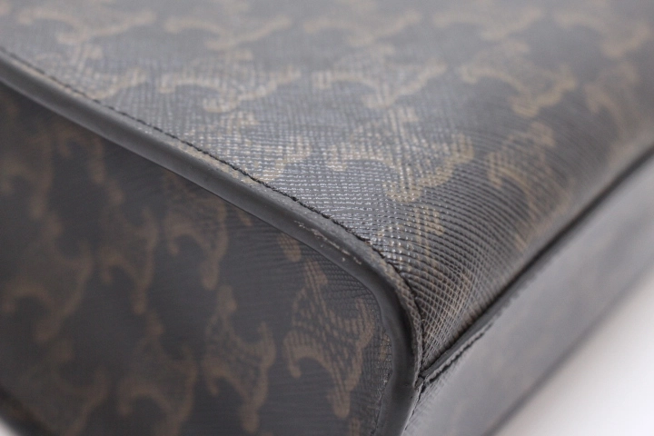 CELINE セリーヌ トリオンフ バーティカルカバ ミディアム トートバッグ 2way 194432CIM.38NO ブラック/ブラウン 【460】2146000429262