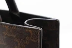 CELINE セリーヌ トリオンフ バーティカルカバ ミディアム トートバッグ 2way 194432CIM.38NO ブラック/ブラウン 【460】2146000429262