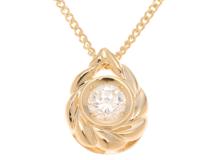 UNOAERRE　ウノアエレ　ダイヤモンド　ネックレス　K18　ゴールド　D0.16ct　2.3g　2146000430183　【200】