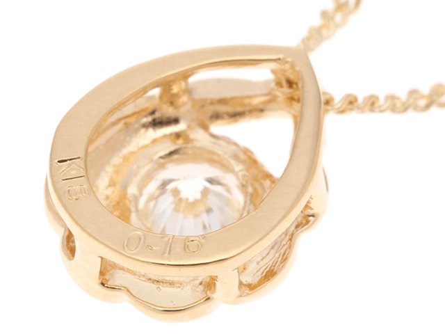 UNOAERRE　ウノアエレ　ダイヤモンド　ネックレス　K18　ゴールド　D0.16ct　2.3g　2146000430183　【200】