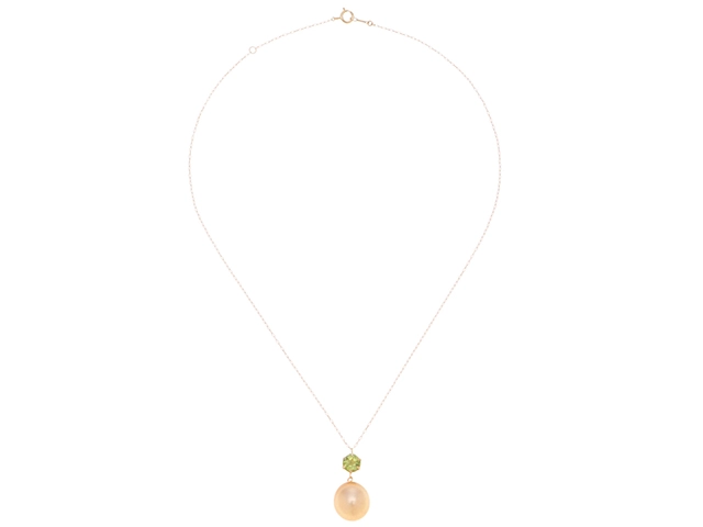 JEWELRY　ジュエリー　ネックレス　K18 ゴールド　パール/スフェーン　3.3g　2146000430381　【471】L
