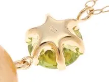 JEWELRY　ジュエリー　ネックレス　K18 ゴールド　パール/スフェーン　3.3g　2146000430381　【471】L
