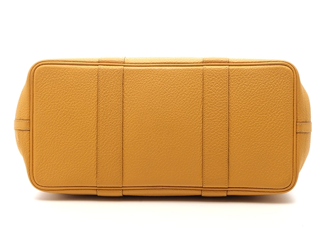 HERMES エルメス ガーデンパーティPM ジョーヌアンブル/SV トートバッグ ヴァッシュ・カントリー　C刻印(約2018年)　2146000430794【471】