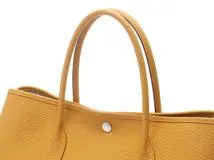 HERMES エルメス ガーデンパーティPM ジョーヌアンブル/SV トートバッグ ヴァッシュ・カントリー　C刻印(約2018年)　2146000430794【471】