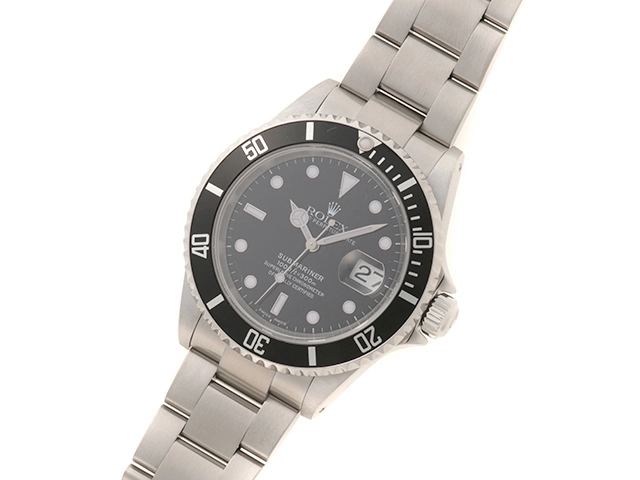 Y番　ROLEX　ロレックス　時計　サブマリーナデイト　16610　ブラック文字盤　ステンレススチール　自動巻き　メンズ