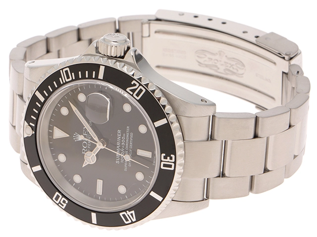 Y番　ROLEX　ロレックス　時計　サブマリーナデイト　16610　ブラック文字盤　ステンレススチール　自動巻き　メンズ