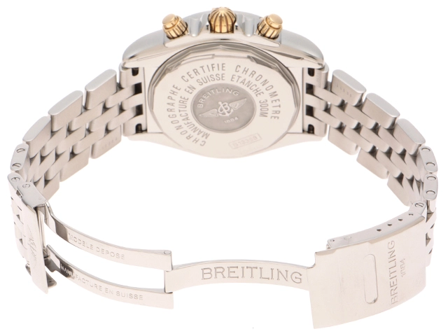 BREITLING ブライトリング 腕時計 クロノマット エボリューション B13356/B156C46PA K18イエローゴールド/スティール ブルー文字盤 自動巻き【472】SJ