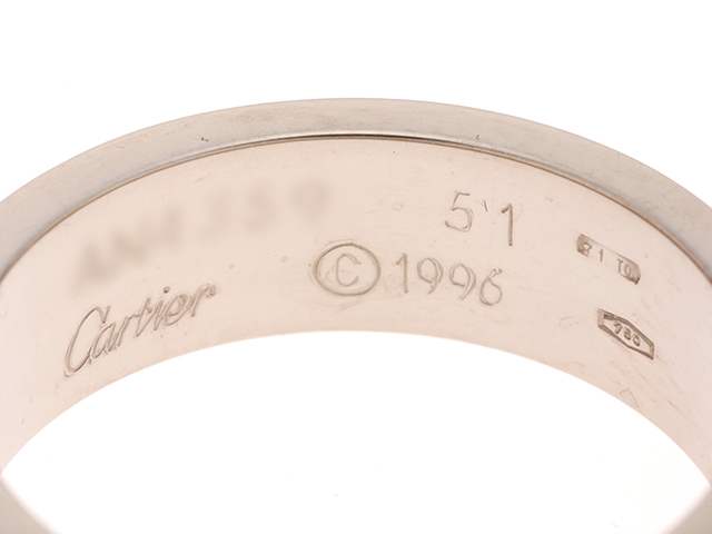 Cartier カルティエ ラブ リング K18ホワイトゴールド #51（10号） 6.6