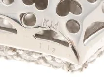 JEWELRY　ジュエリー　ハート　ネックレス　K14ホワイトゴールド　ダイヤモンド1.13ct　約4.1g　2146000433177【207】
