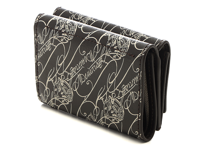 Berluti ベルルッティ トワル・マルブフ 三つ折り財布 ダークブラウン