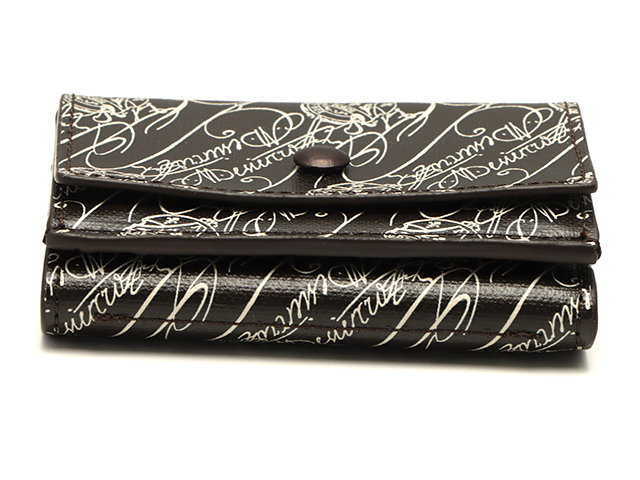 Berluti ベルルッティ トワル・マルブフ 三つ折り財布 ダークブラウン