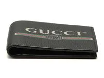 美品　GUCCI グッチ　筆記体ロゴ黒　レザー　二つ折り　財布　ケース 楽天市場】GUCCI グッチ レディース メンズフラップ付き名刺入れ