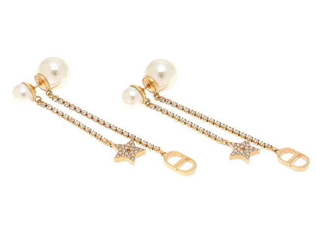 Dior ディオール Dior Tribalesピアス メタル レジンパール クリスタル