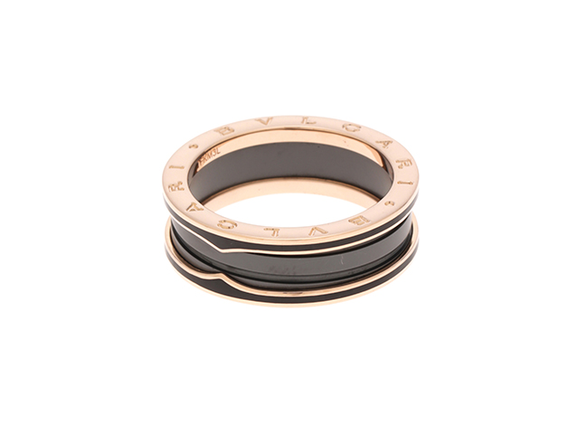 BVLGARI ブルガリ B-zero1リング ピンクゴールド 750 セラミック 約