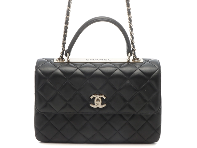 CHANEL シャネル マトラッセ30 トレンディCC チェーンショルダー ブラック/GP ラムス 2146000437045 【437】