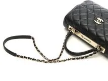 CHANEL　シャネル　マトラッセ３０　トレンディＣＣ　チェーンショルダー　ブラック／ＧＰ　ラムス　2146000437045　【437】