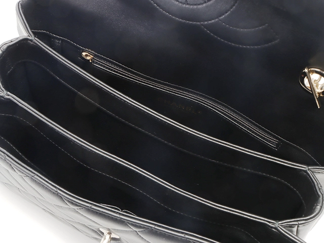 CHANEL シャネル マトラッセ30 トレンディCC チェーンショルダー ブラック/GP ラムス 2146000437045 【437】