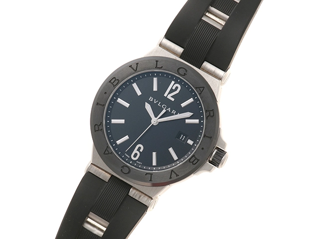 BVLGARI ブルガリ ディアゴノ セラミック DG42SC セラミック/ステンレススチール/ラバー 自動巻き メンズ 腕時計 F