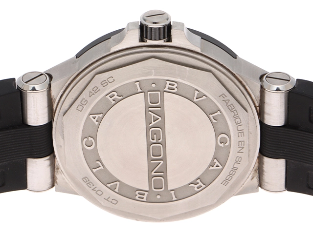 BVLGARI ブルガリ ディアゴノ セラミック DG42SC セラミック/ステンレススチール/ラバー 自動巻き メンズ 腕時計 F