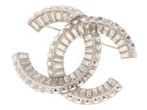 CHANEL　シャネル　ココマークブローチ　メタル（SS）　クリスタル　2146000439056【432】