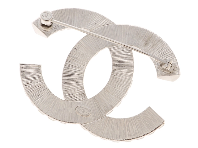 CHANEL　シャネル　ココマークブローチ　メタル（SS）　クリスタル　2146000439056【432】
